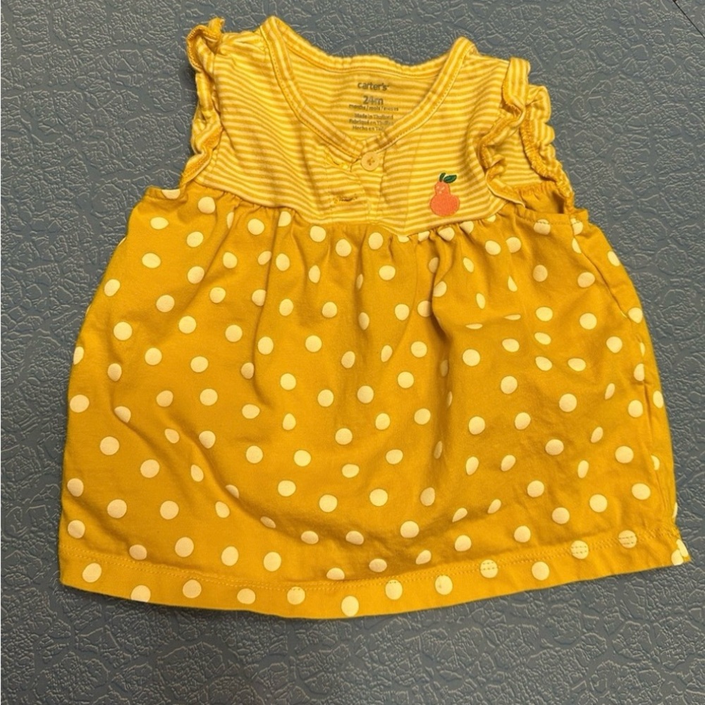 Carter's Yellow Polka Dot Kids Dress